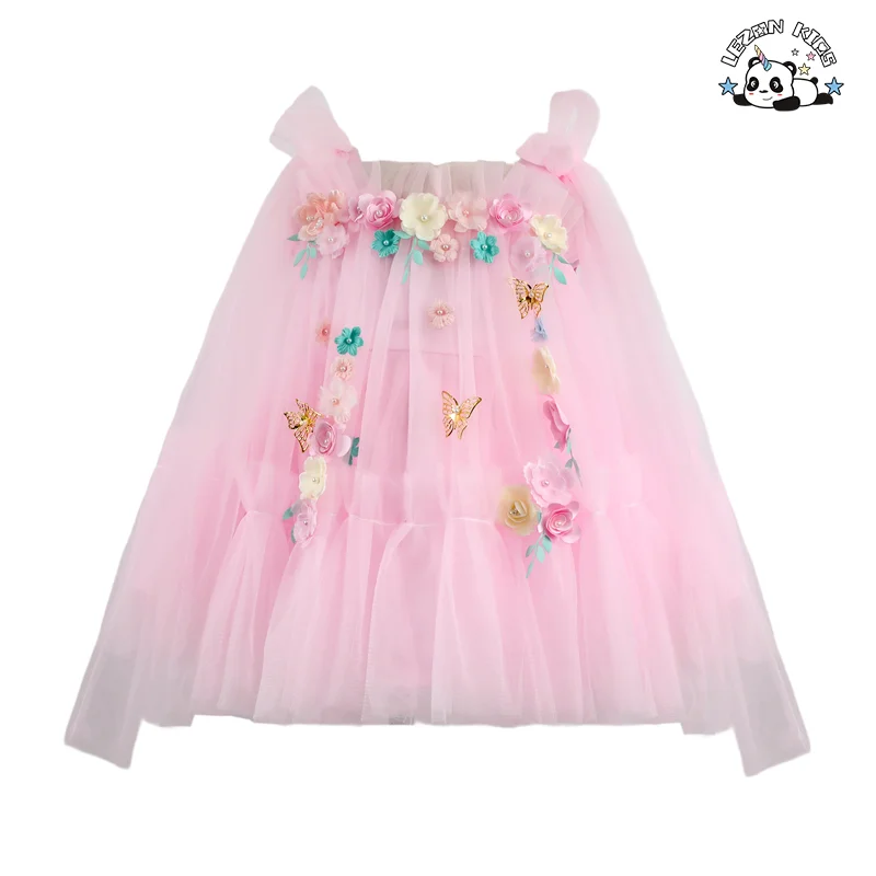 LEZONKIDS - Factory Direct Price Fancy Flower and Butterfly girls party dresses flower girls' dresses